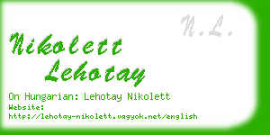 nikolett lehotay business card
